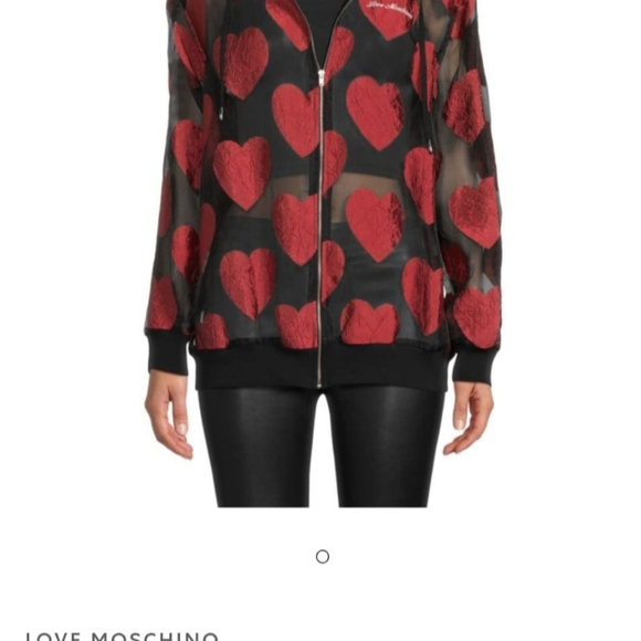Love Moschino Heart Sheer Hooded Jacket - Picture 4 of 9